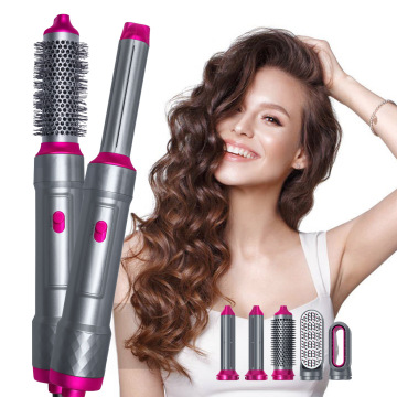 Portable Professional 5-in-1 Electric Hot Air Straightening Hair Brush