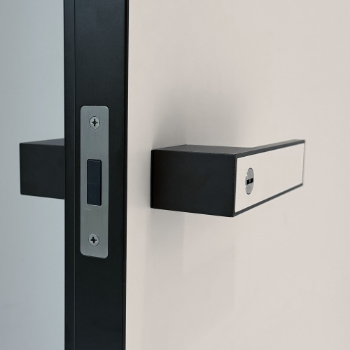 Quarto de laje de porta de madeira maciça invisível sem moldura