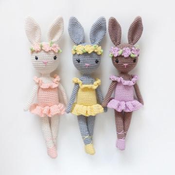 Customized Handmadex Bunny Amigurumi Crochet Rabbit Doll
