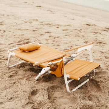 Toile de logo personnalisée facile portable léger en métal extérieur pliant en aluminium plinium chaise de plage