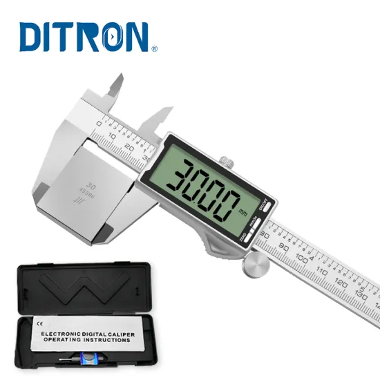 150mm 6 Inch Large LCD Screen Stainless Steel Digital Vernier Caliper - Chinese Factory