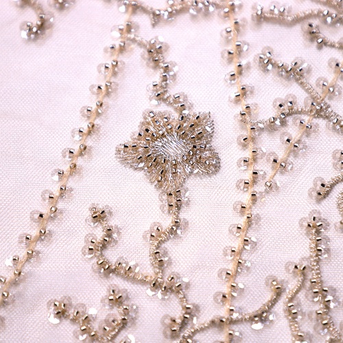 Nude Lace Sequin Κέντημα δαντέλα