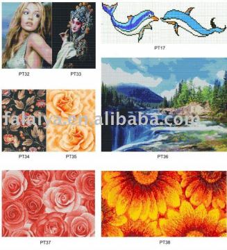 China Mosaic Mural Crystal Glass Mosaic Tile PT32