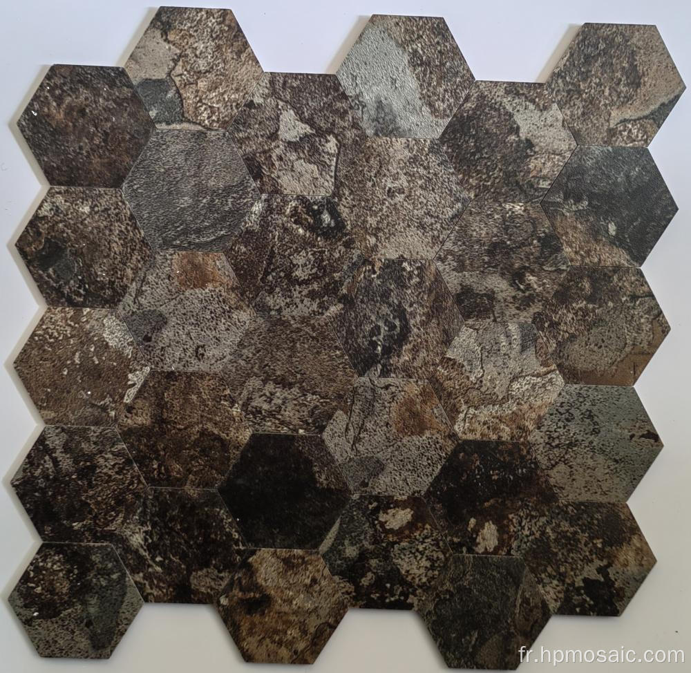 Hexagon Peel et bâton Backselash Tile