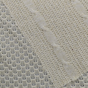 Lurex Openwork Jacquard Knitted Fabric for Garment