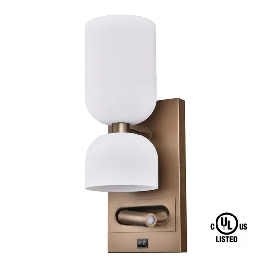 UL Listed Country Inn & Suites Hotel Lighting: King Rooms Nightstand Wall Lamp with Reading Light