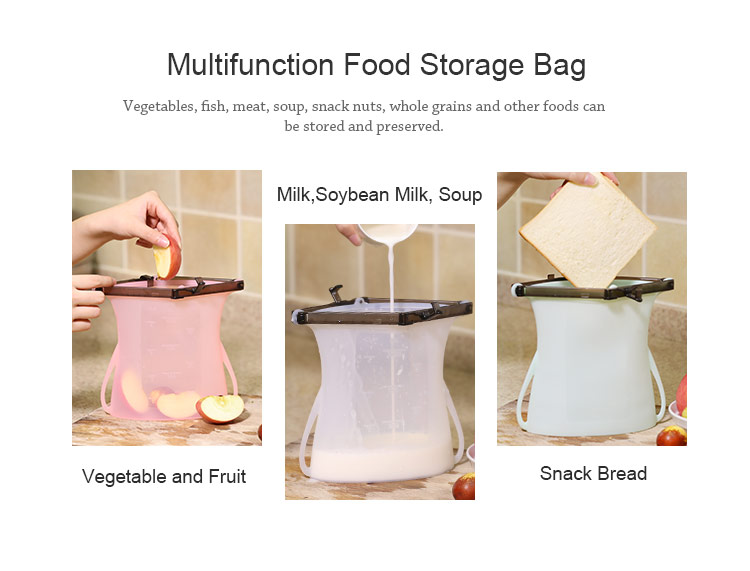 Reusable Silicone Food Storage Bags Silicone Sandwich Bags