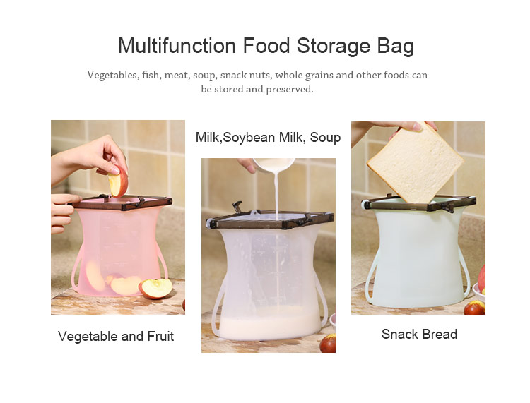 Reusable Silicone Food Storage Bags Silicone Sandwich Bags