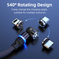 3 in 1 Data Cable New Upgrate 540 Rotate Magnetic Cable Supplier