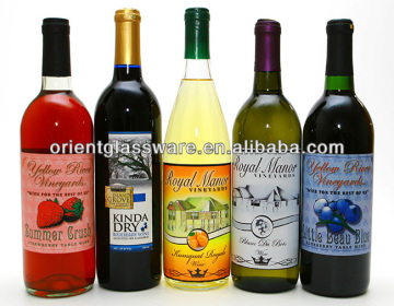 750ml 25oz glass fruit wine bottle
