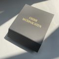 Scatola regalo nera opaca personalizzata con magnetico