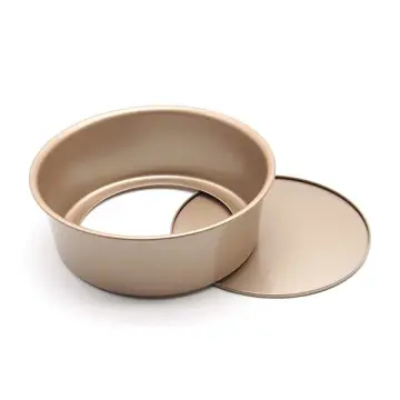 Champagne Deep Round Cake Pan with Removable Bottom