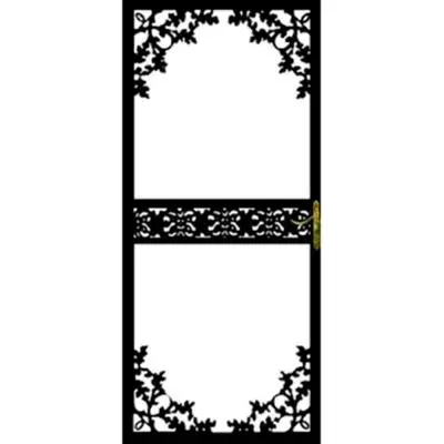 Black Hinge Right Moon Security Door