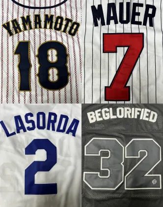 Customized Sweat-Absorbing Embroidery Baseball Jersey for Factories