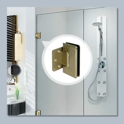 Solid Brass Shower Door Hinges Bathroom Metal Hardware