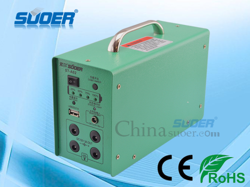 Suoer Solar Power System 7AH Solar Power Generator 12V Power Supply with Built-in Large Battery