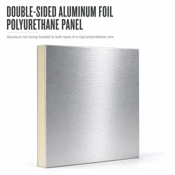 aluminum foil faced PU or PIR sandwich panel