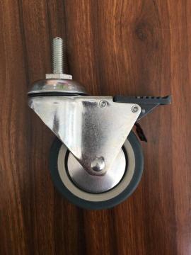 3 inch thread stem caster with brake