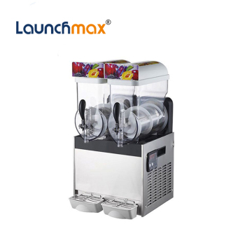 Commercial Double Cylinder Snow Mud Machine - 15L Double Slush Machine for Cold Drinks