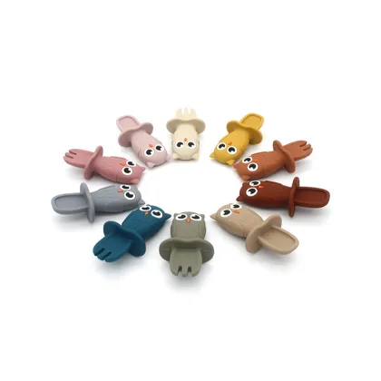 Baby Food Supplement Practice Tool Silicone Spoon