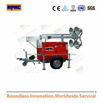 Lighting towers with manual operation