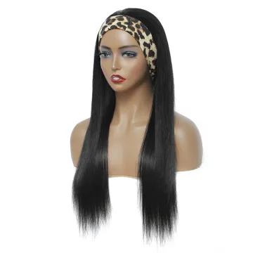 Wholesale Price Headband Wigs Human Hair, Silky Straight Hair Wig with Headband, Headband Wigs for Black Women