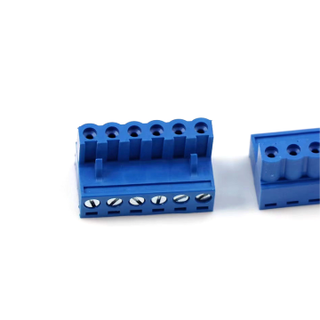 Bloques de terminales conectables de paso de 5,08 mm azul 6P