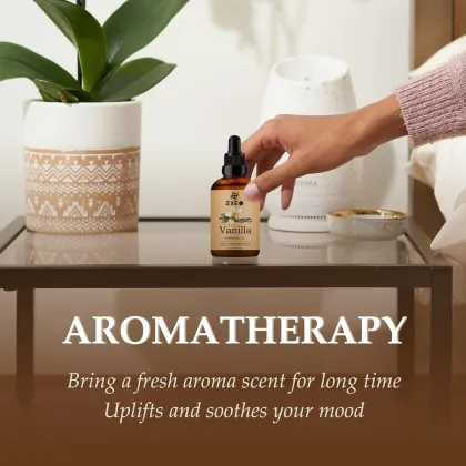 Vanilla Essential Oil for Diffuser,100% Natural Vanilla Essential Oil for Skin,Long Lasting Vanilla Bean Vanilla Oil Perfume