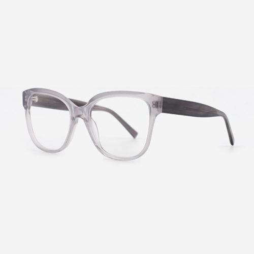 Bevelling Square Cat-eye Acetate Unisex Optical Frames