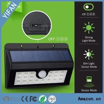 Solar Motion Sensor Waterproof Outdoor led light garden