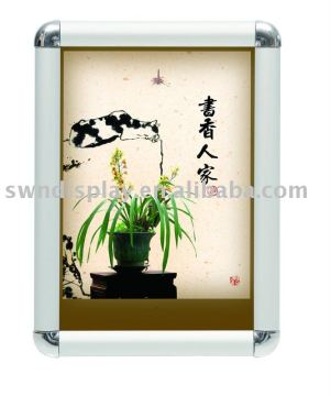 snap frame, 25mm aluminum round coner , silver color