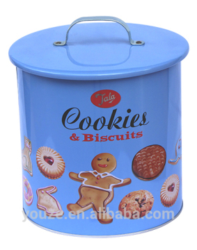 Placed desiccant multi-purpose round cookie tin box