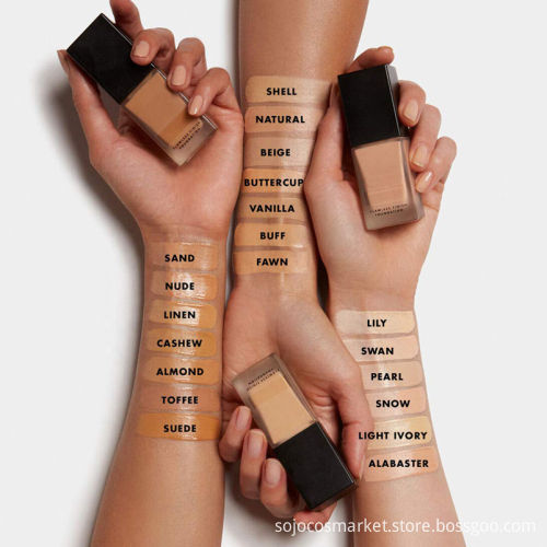 Liquid foundation with spf 30 with zinc oxide