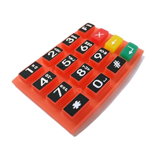 Botões de teclado de borracha de silicone personalizados para terminal POS