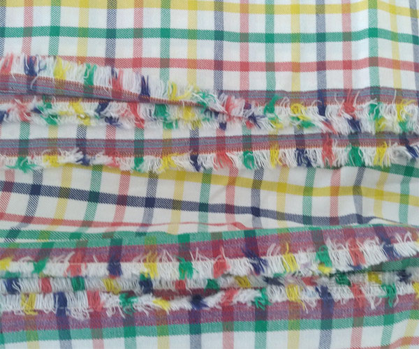 Colorful Cotton Checked Yarn Dyed Fabric For Shirts 