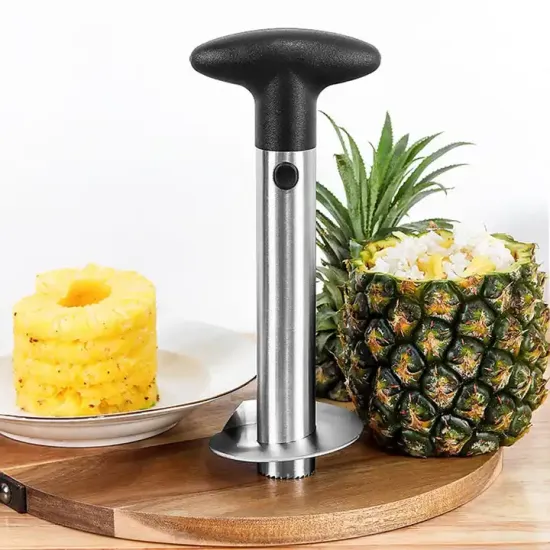 Hot Sale: Premium Stainless Steel Kitchen Gadgets - Comprehensive Pineapple Peeling, Coring, and Slicing Tool