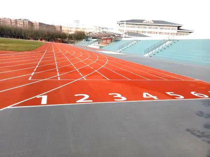 Anti-nailing prefabricated rubber track and field