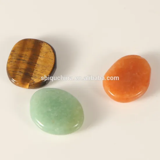 3cm round mixed color gemstone worry stone
