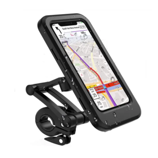 Waterproof Motorcycle Phone Holder with TPU Touch Screen - 360 Degree Universal Bike Mobile Mount for iPhone