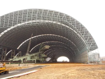 Q345 Long Span Steel Structures , V Brace Steel Framed Structures