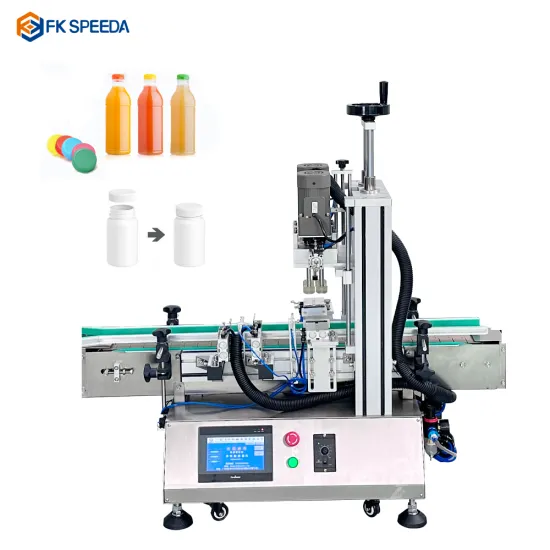 Feibin Automatic Desktop Capping Machine for Aluminum Caps on Glass and Plastic Bottles