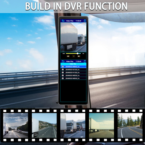 16.55 Inch Truck Digital Rearview Mirror BSD Alarm