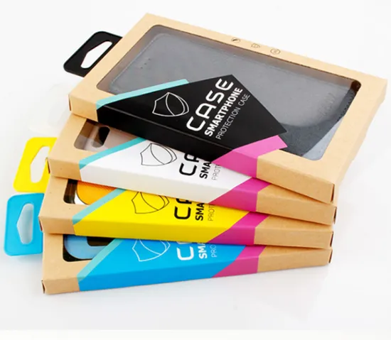 Window Plastic Hook Box Custom Phone Case Packaging