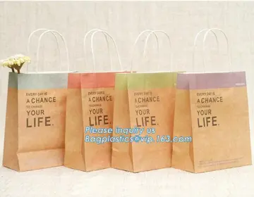 Eco-friendly brown kraft paper fast food take out bags, Food Kraft Paper Packaging Bag, Oil-proof bag kraft thin food paper bag