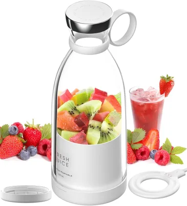 Portable 300ml Stainless Steel Blades Mini Juicer Blender for Travel Water Bottles