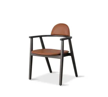 Modern Metal and PU Wooden Dining Chair for Restaurant and Hotel