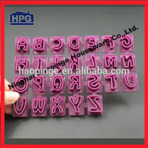 plastic letter mold wholesale FDA approval letter cookie mold