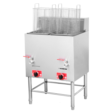 Professional Commercial Gas Fryer: 2 Basket Deep Fryer for Fried Chicken, Fries & More