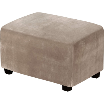 Rectangular Ottoman Cover Velvet Plush 1 Piece