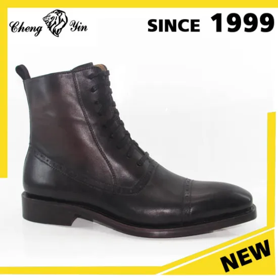 Hot Selling New arrive Lace-up pure man made black leather luxurious England Dress gentlemen boots